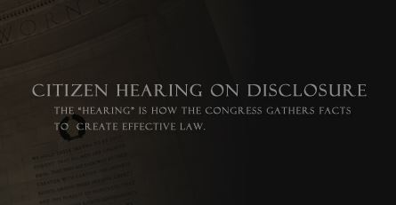 citizen hearing on disclosure