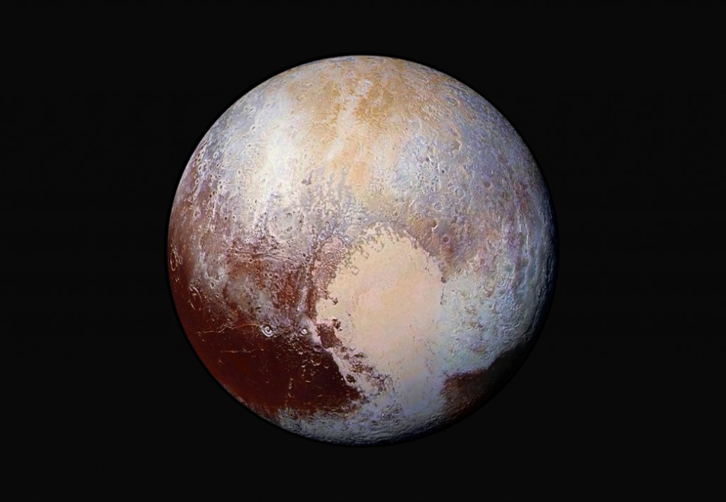 Foto de Plutão, em cores. Crédito: NASA