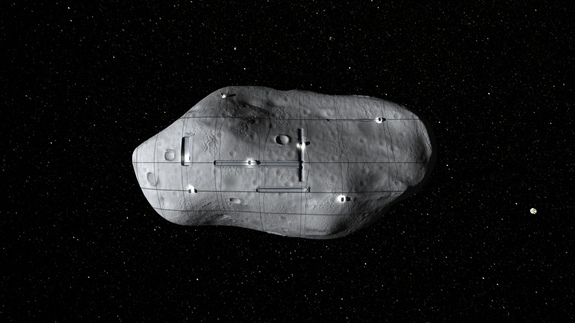 Planetary Resources plans to send swarms of robotic spacecraft to mine resources from near-Earth asteroids, as this artist's illustration shows.