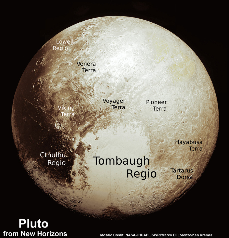 Plutão, por New Horizons - NASA