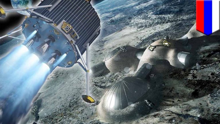 Ilustração de possível futura base lunar russa.