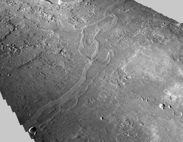 Leitos de rio em Marte.