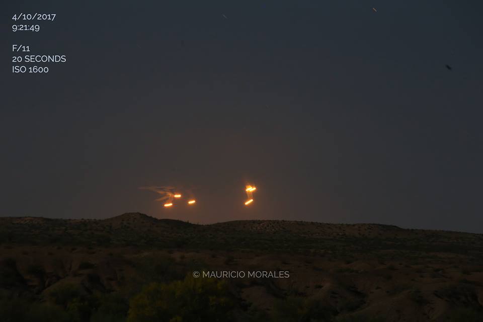 vídeo de vários OVNIs no deserto do Arizona