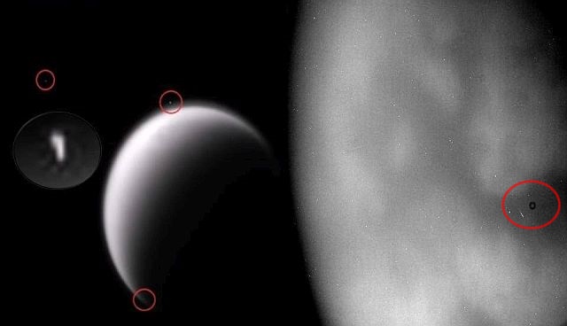 Cassini fotografa possíveis OVNIs