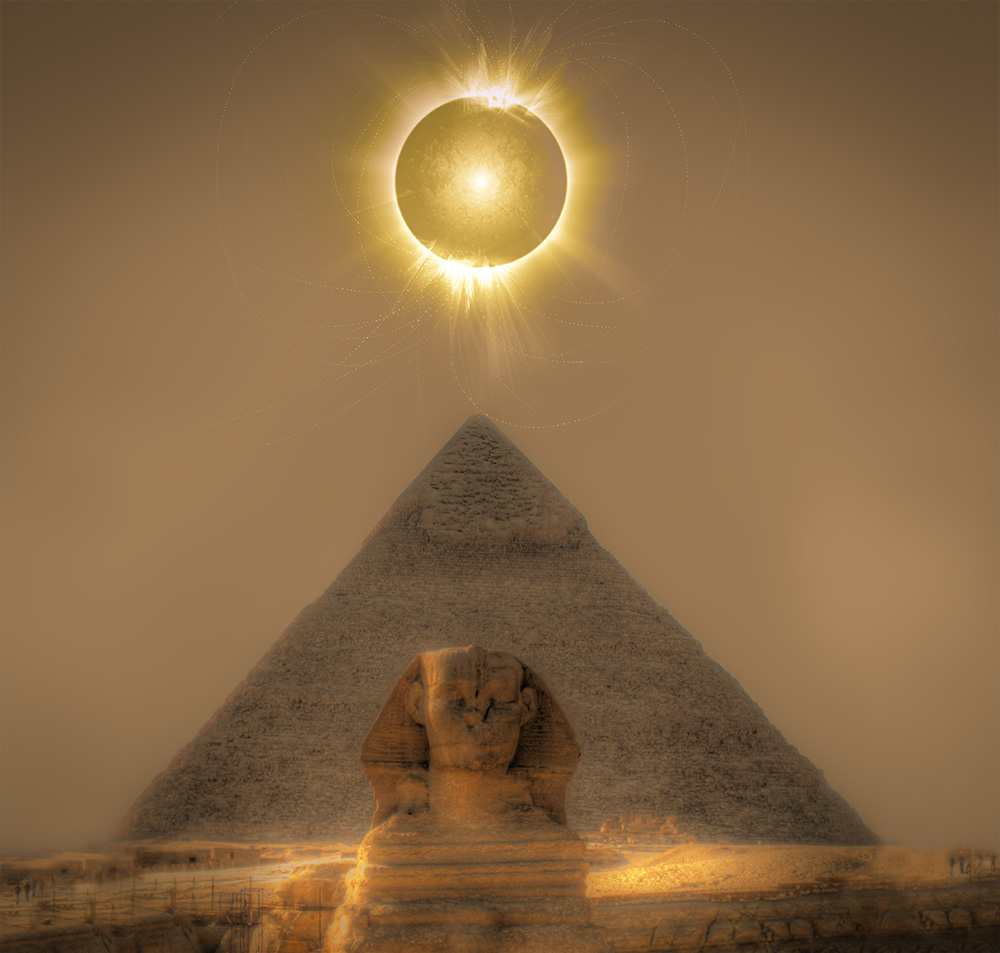 a Grande Pirâmide do Egito foca energia eletromagnética
