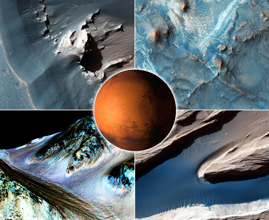 Oceanos de gelo são encontrados em Marte