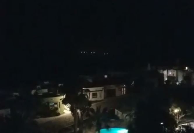 Luzes aparecem sobre Baja