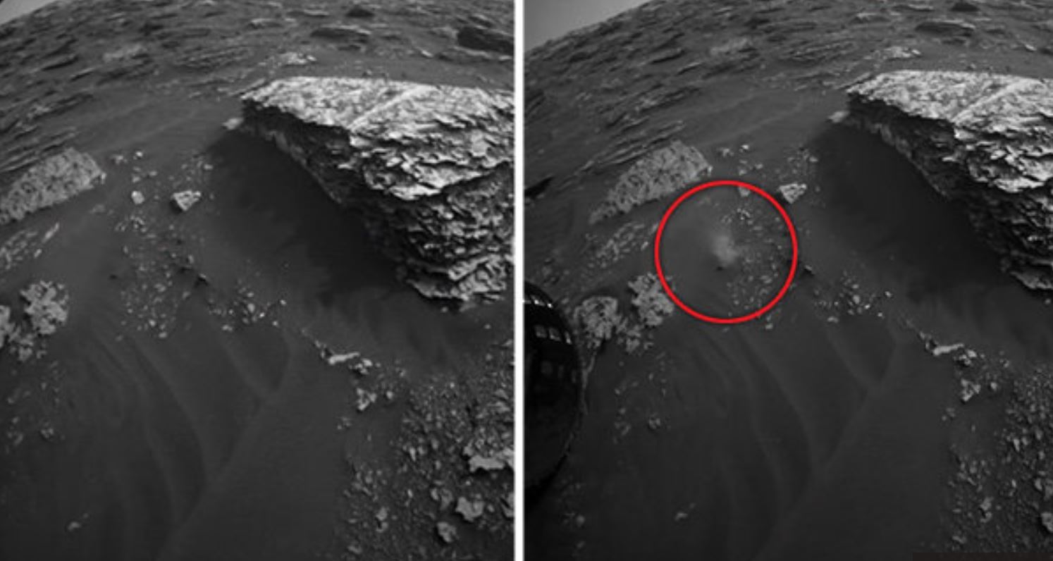 Algo se moveu no solo marciano perto do jipe-sonda Curiosity