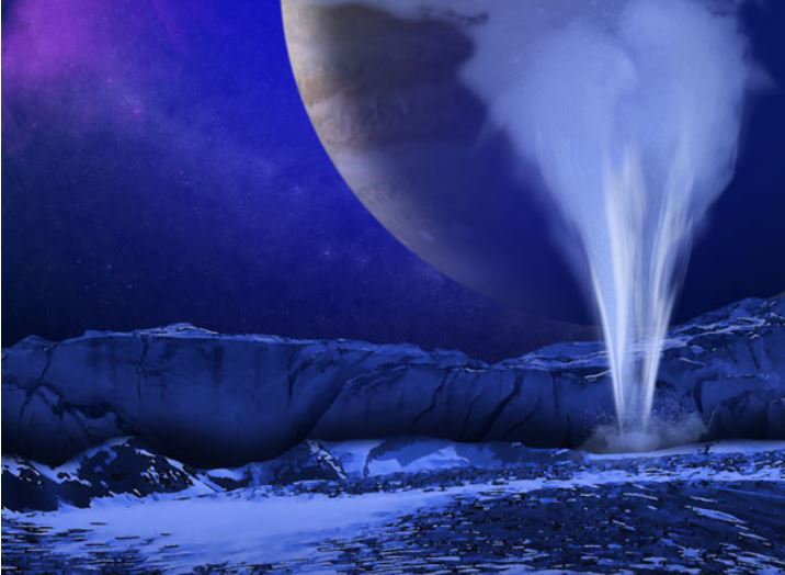 lua de Júpiter está "cuspindo" fósseis