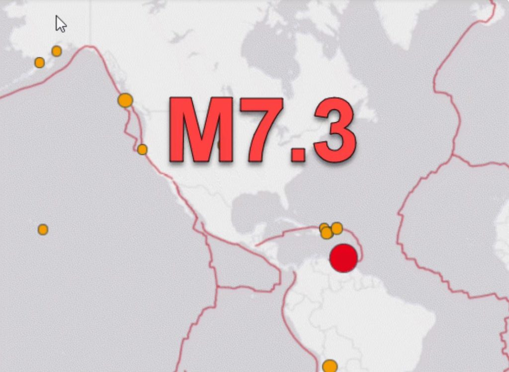 Terremoto de magnitude 7,3 atinge costa da Venezuela