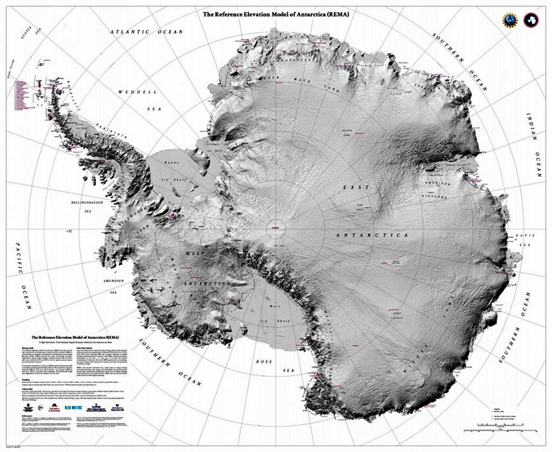 Novo mapa da Antártica em altíssima resolução