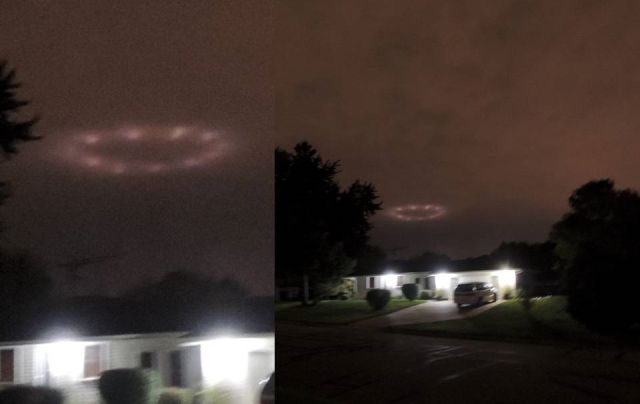 Anel de luzes aparece no céu em três locais diferentes