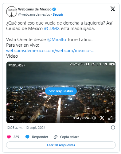 Estranho objeto luminoso sobrevoa a cidade do México