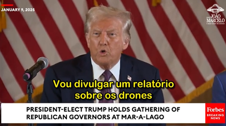 Trump promete divulgar relatórios sobre "drones"